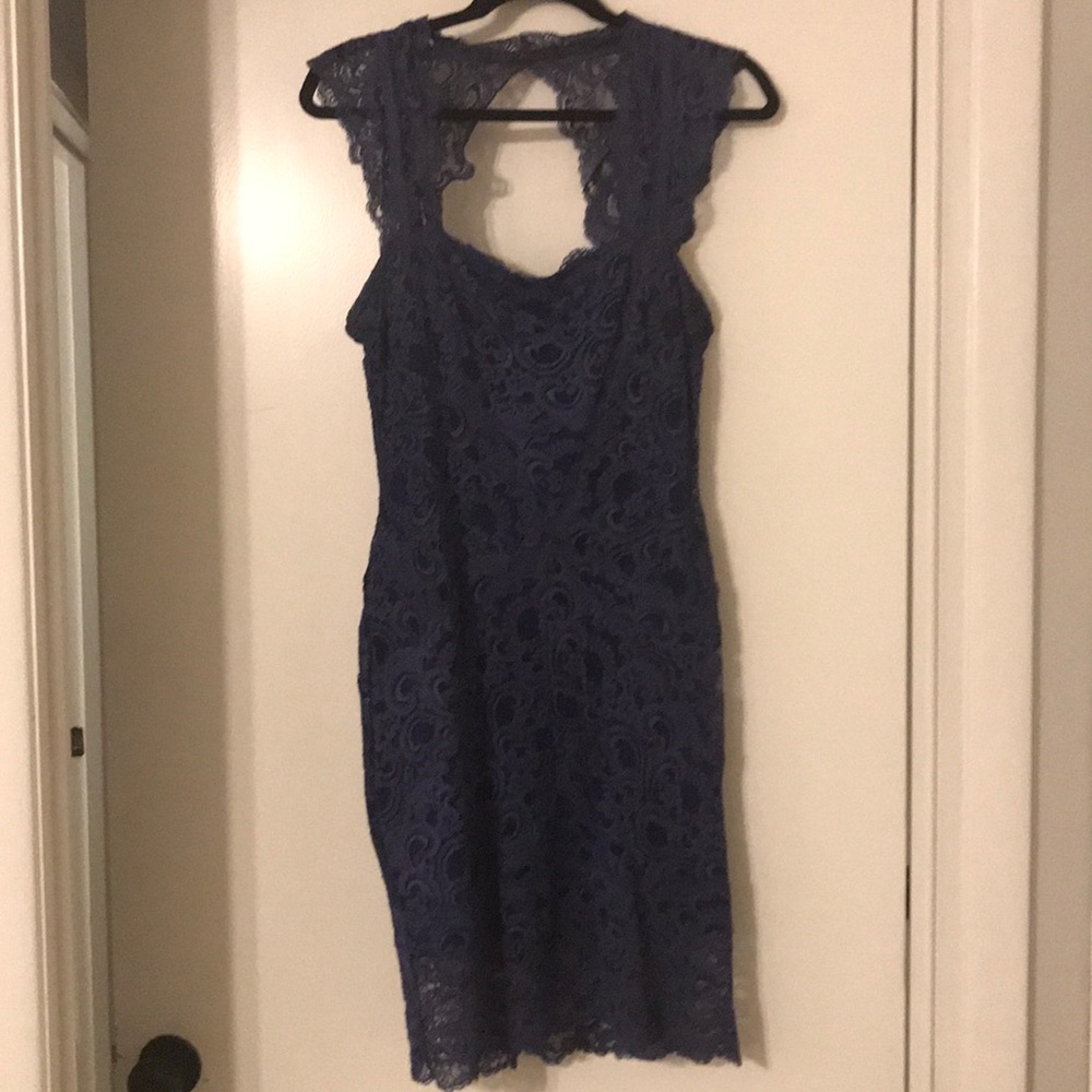 Blue lace Nicole Miller cocktail dress